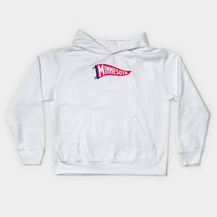 Minnesota Pennant - White Kids Hoodie